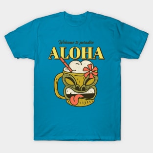 Tiki Bar Tiki Room Aloha Hawaii Hawaiian cocktail T-Shirt